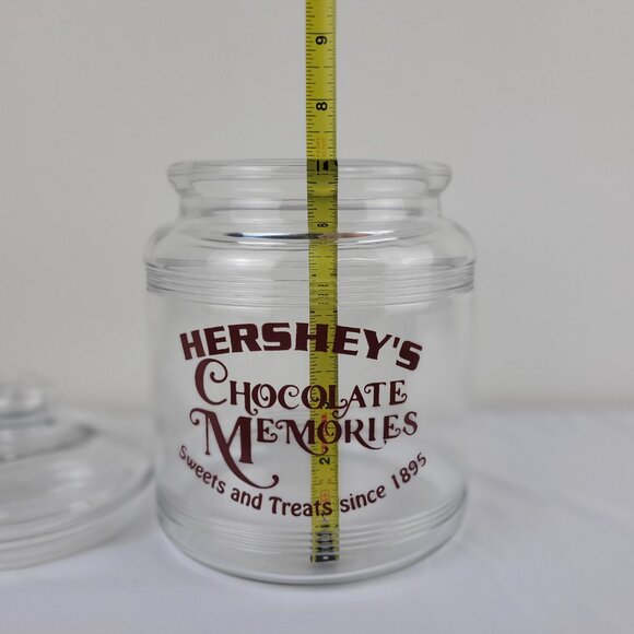 Vintage Hershey’s Chocolate Memories Sweets Treats 1895 Glass cookie jar Lid 90s - Picture 6 of 16